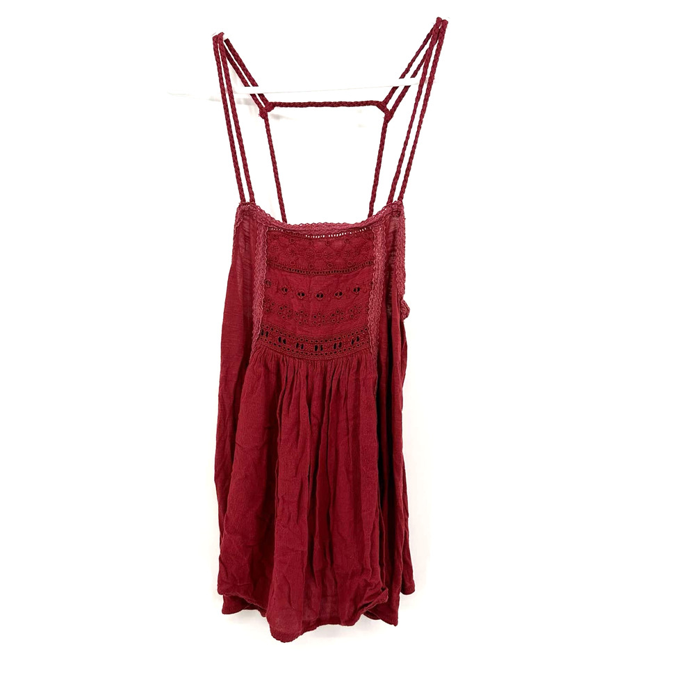 American eagle size medium red sleeveless tunic‎ top shirt tank